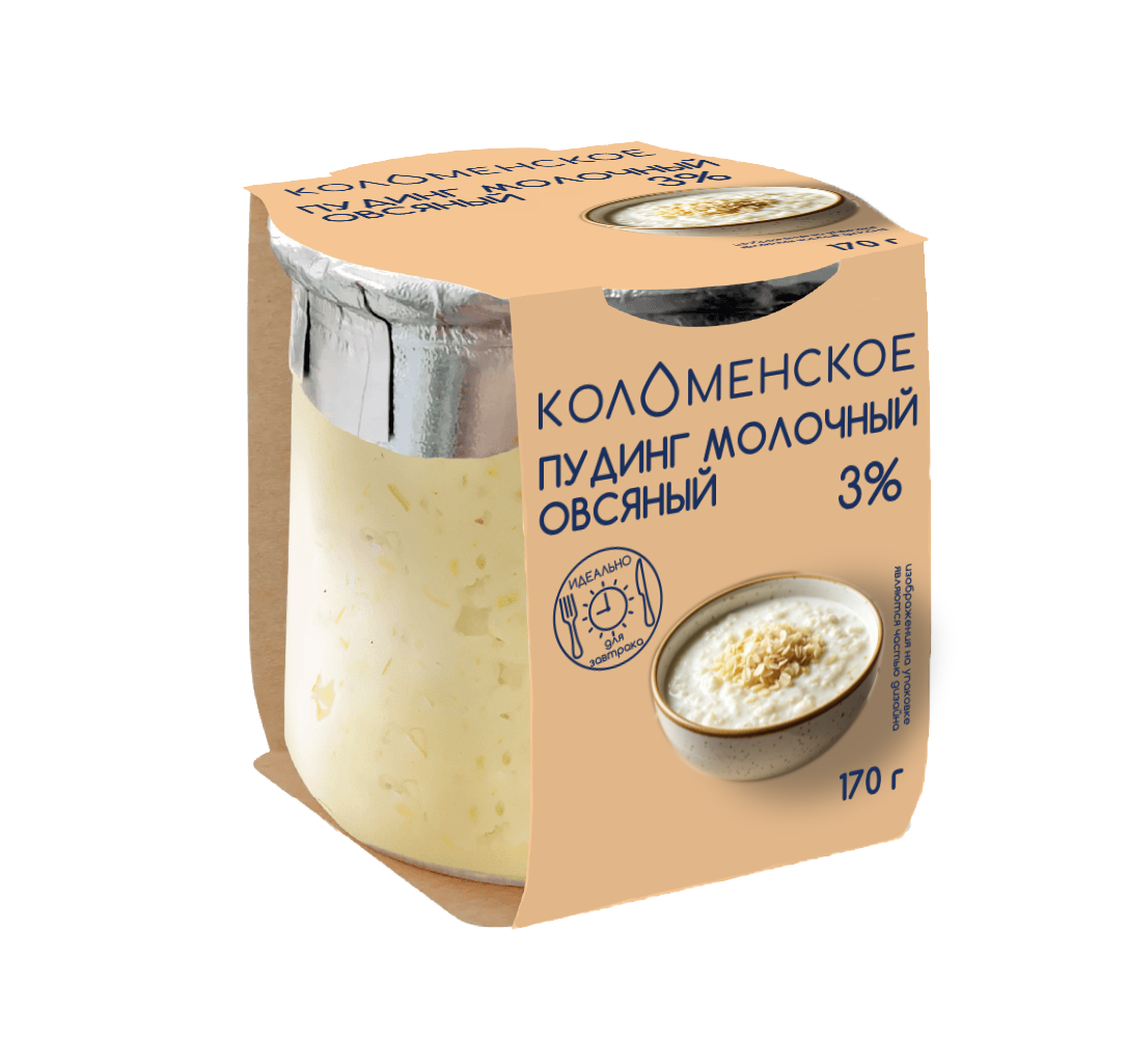 Продукт молочный составной. Пудинг овсяный «Коломенское» с массовой долей жира 3,0 %