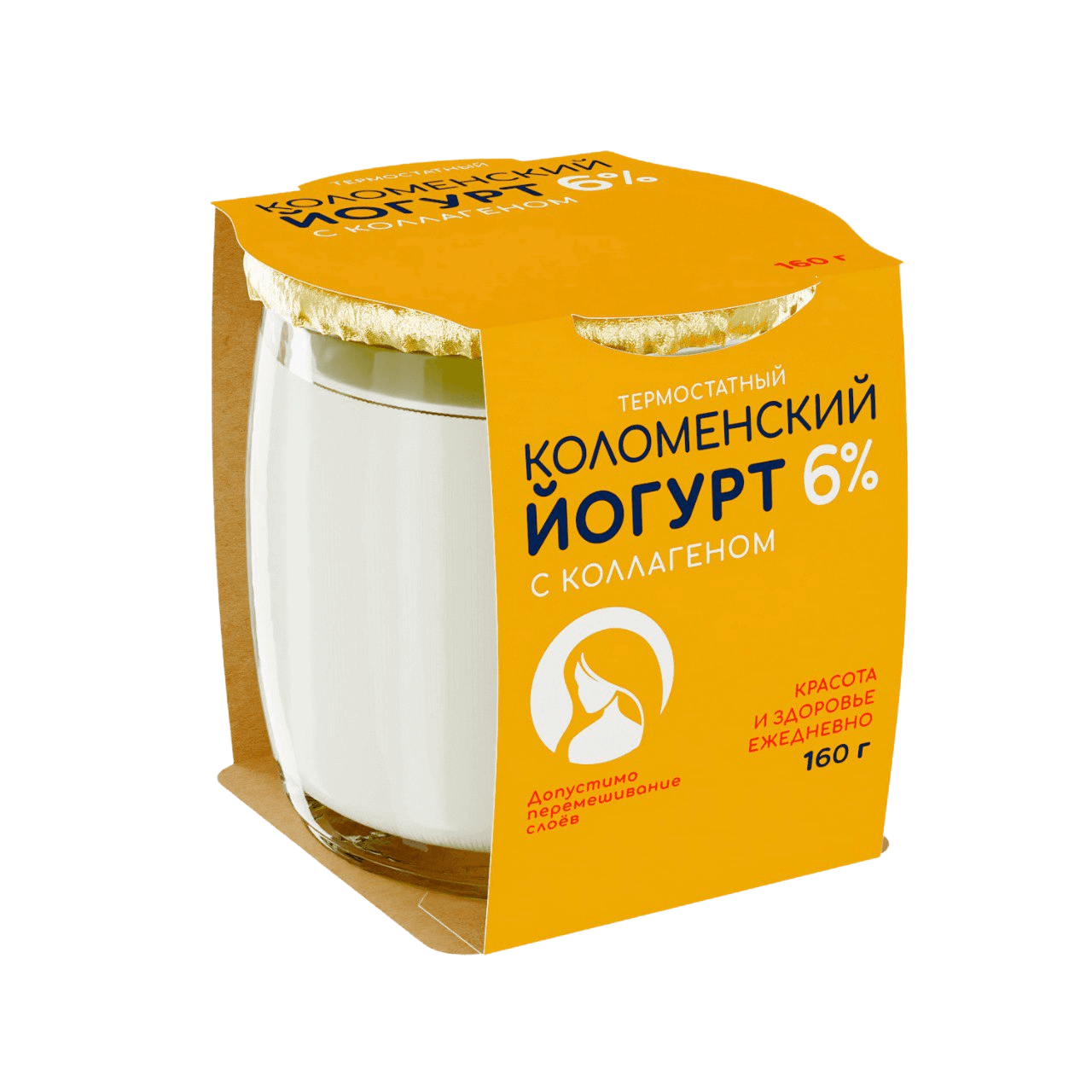 Йогурт с коллагеном  «Коломенский» термостатный с массовой долей жира 6,0%
