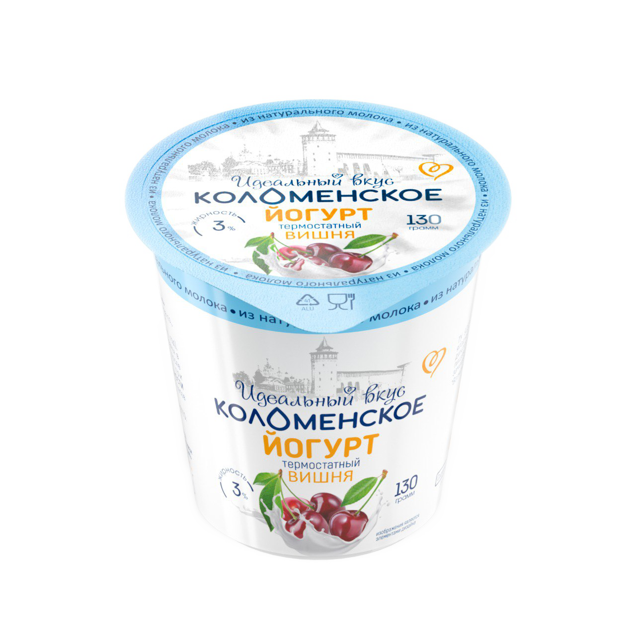 Йогурт «Коломенский» термостатный «Вишня» с мдж 3,0%