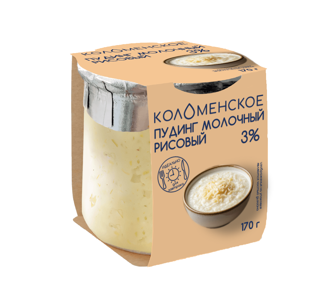 Продукт молочный составной. Пудинг рисовый «Коломенское» с массовой долей жира 3,0 %