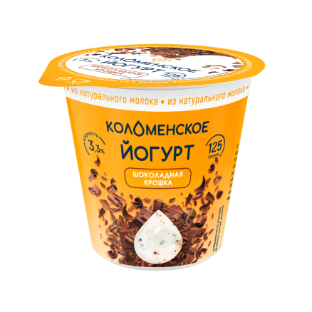 Йогурт «Коломенское» с шоколадной крошкой с мдж 3,3%