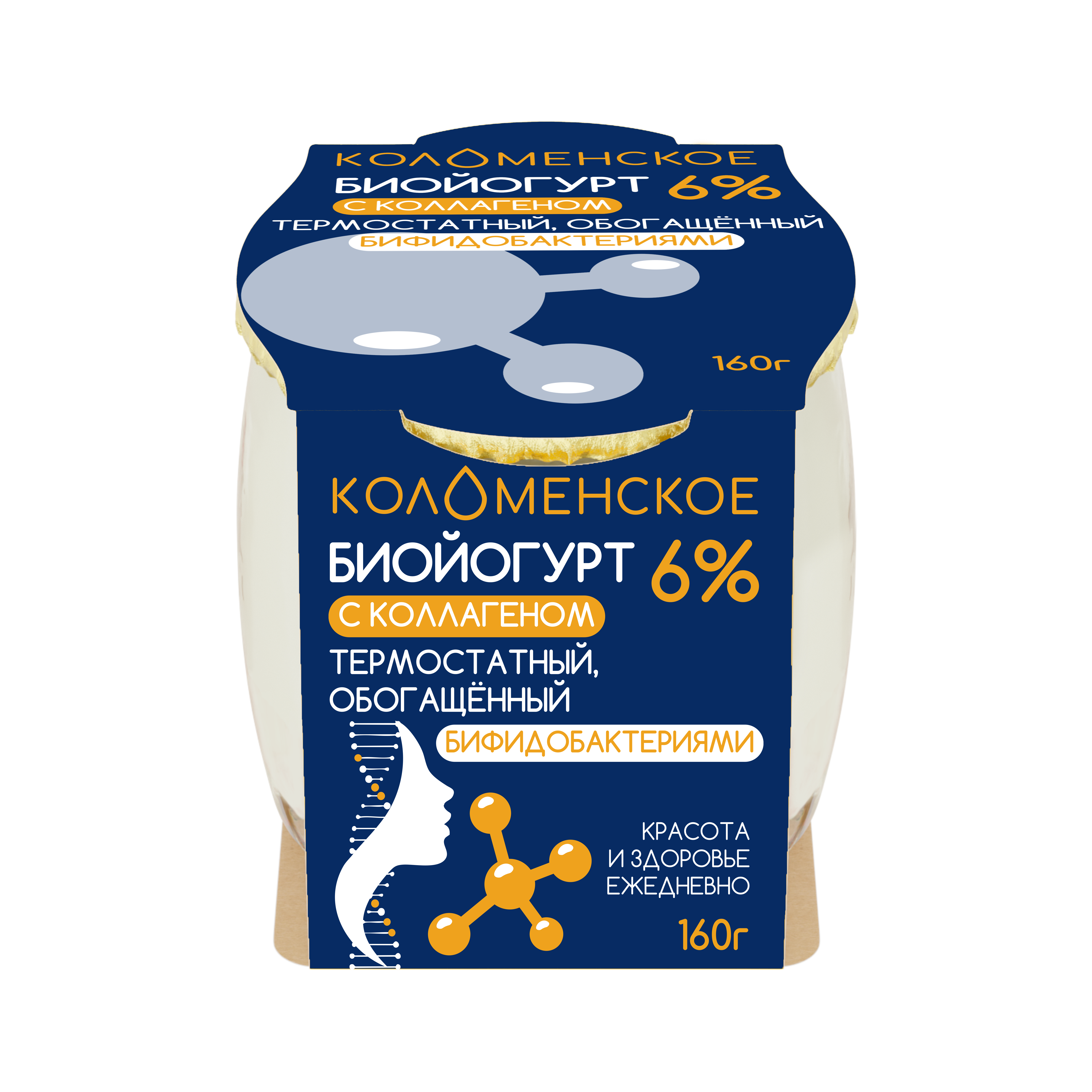 Йогурт с коллагеном  «Коломенский» термостатный с массовой долей жира 6,0%