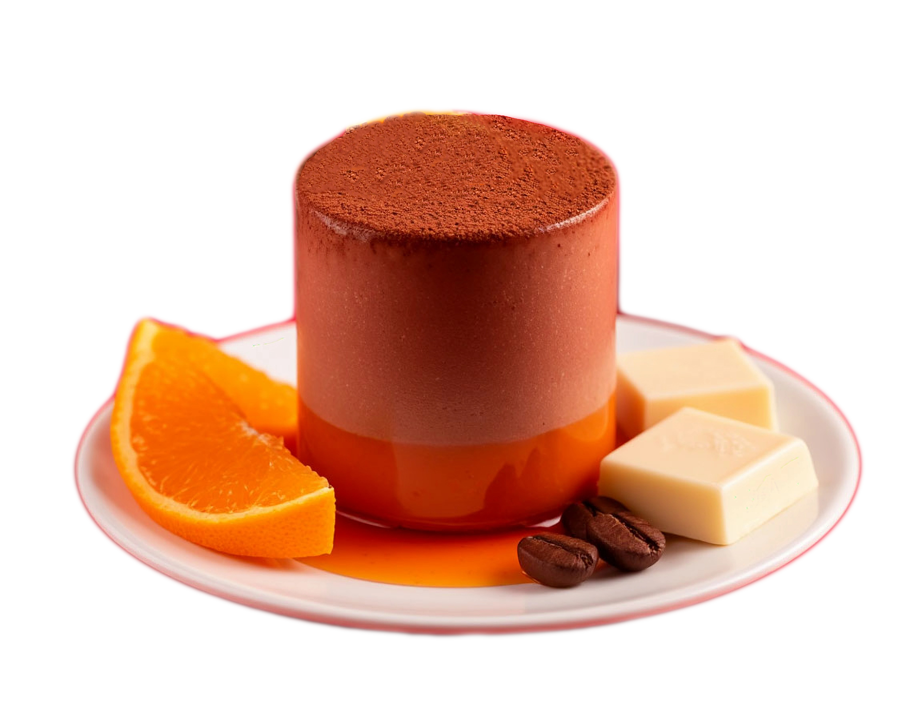 Молочный продукт «Коломенский» «Десерт из сливок» «ПАННА КОТТА» «Шоколадный» с наполнителем «Апельсиновое фраппе – белый шоколад» с массовой долей жира 11%