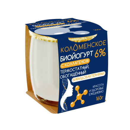 Йогурт с коллагеном  «Коломенский» термостатный с массовой долей жира 6,0%